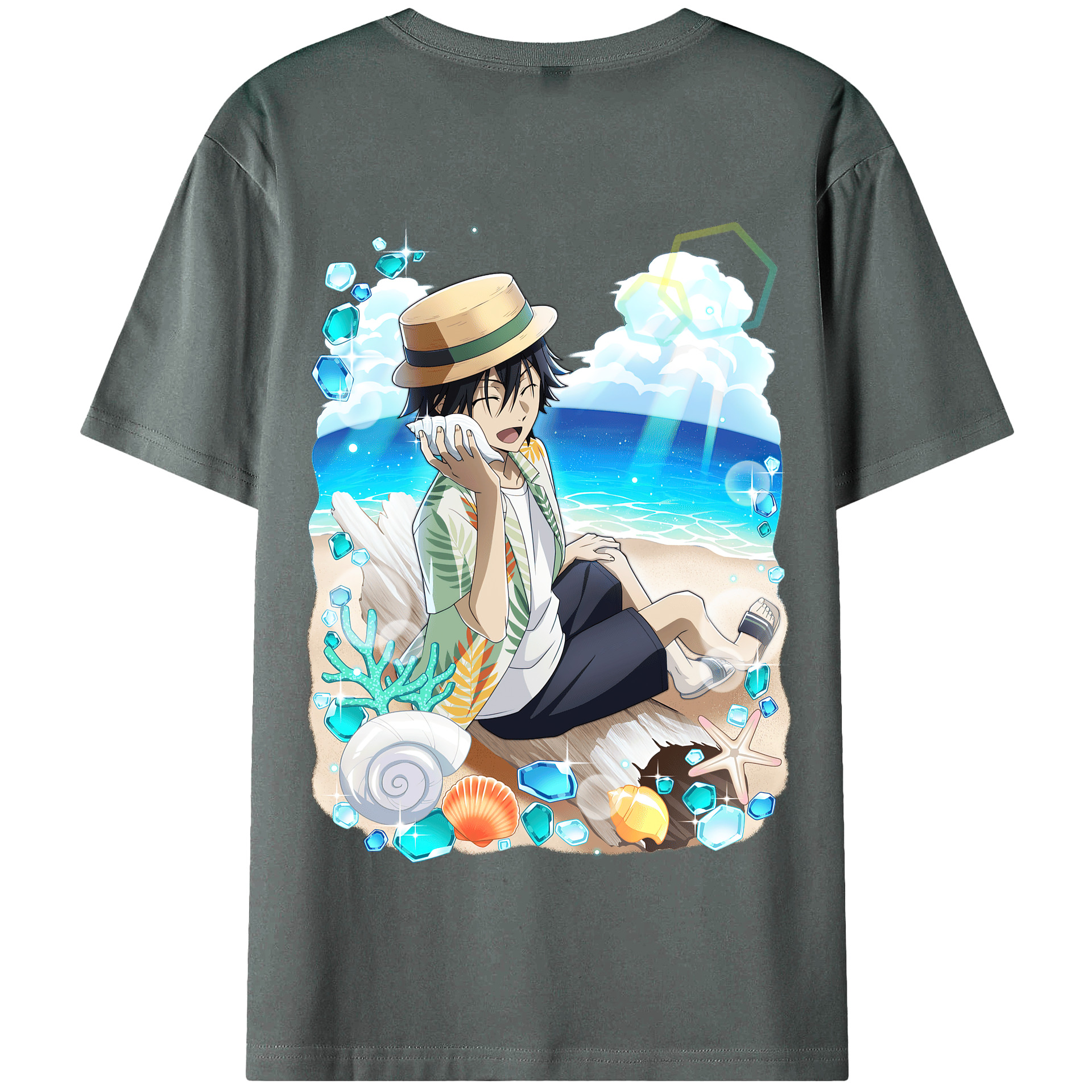 （画像用） 文豪ストレイドッグス Bungo Stray Dogs 綿100％半袖Tシャツ（背面プリント）